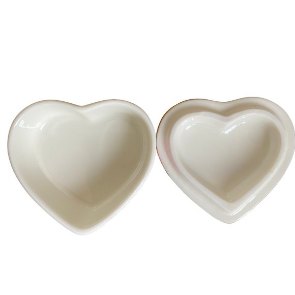 Vintage Prima Otagiri Japan Porcelain Heart Shaped Lidded Trinket Box Floral - Picture 8 of 11